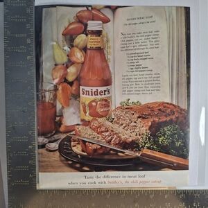 Vintage Magazine Ad - Chili Pepper Catsup Bottle - Red